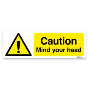 Caution Mind your head sticker