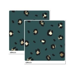 Pack of 2 Green Leopard animal print,Vinyl Sticker