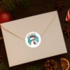Secret Santa Stickers – Pack 24, 40mm Christmas Paper Labels for Cards, Gifts & Envelopes 5 CHR envelope