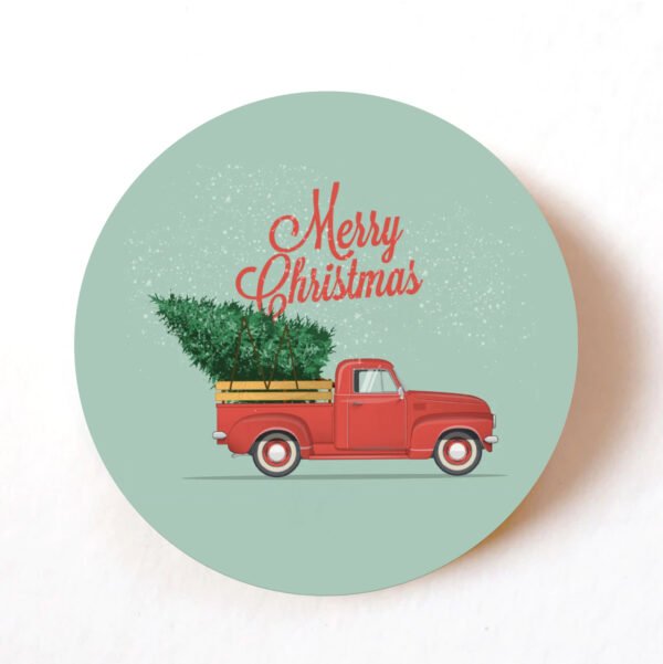 Vintage Car and Tree Stickers – 40mm Paper Labels for Cards, Gifts & Envelopes 1 PL40 VINTAGE