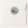 Vintage Car and Tree Stickers – 40mm Paper Labels for Cards, Gifts & Envelopes 5 enevelope square
