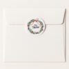 Merry Christmas Wreath Stickers – Pack 24, 40mm Paper Labels for Cards, Gifts & Envelopes 5 enevelope square 3