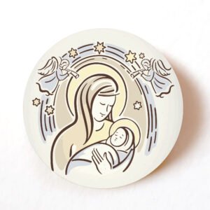 Nativity Stickers – Pack 24, 40mm Christmas Paper Labels for Cards, Gifts & Envelopes