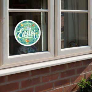 Easter Window Stickers – Reusable Static Cling & Self-Adhesive Vinyl Decorations for Festive Displays