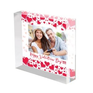 Personalised Valentine's Day Heart Acrylic Block