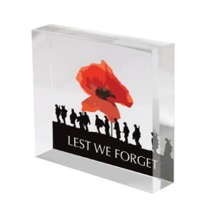Remembrance Day Soldiers Acrylic Block