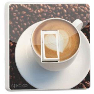 Coffee Beans Light Switch Sticker – Vinyl Cover for Single & Double Switches