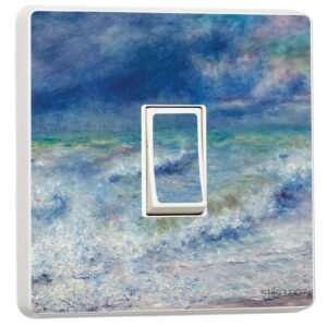 Pack of 2 Seascape Art Design for Single Light Switch Cover Vinyl Sticker