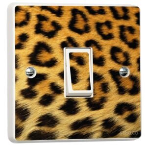 Leopard Print Pattern Light Switch Sticker vinyl cover skin