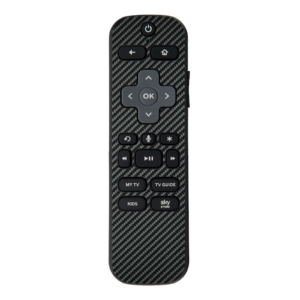 Black Carbon Fibre, Textured Vinyl sticker for NOW TV Smart Remote with Voice controller