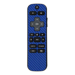 Blue Carbon Fibre, Textured Vinyl sticker for NOW TV Smart Remote with Voice controller