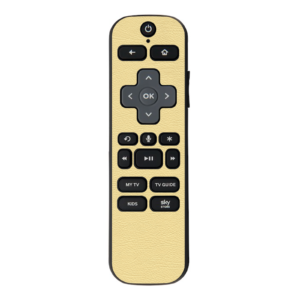 Cream Leather, Textured Vinyl sticker for NOW TV Smart Remote with Voice controller