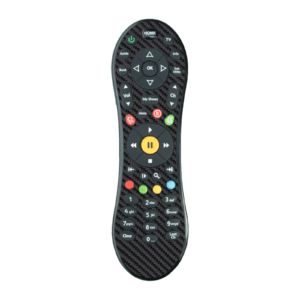 Black Carbon Fibre textured sticker for Virgin Media TiVo V6 Remote controller