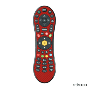 Red Carbon Fibre textured sticker for Virgin Media TiVo V6 Remote controller