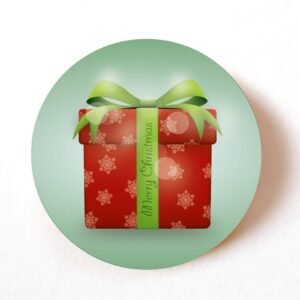 Christmas Stickers – 40mm Round Paper Labels, Pack of 24 – Gift Tags, Card Seals & Holiday Packaging