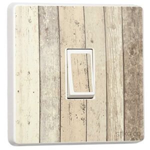 Set of 2 Rustic Wood Effect Light Switch Stickers – Shoreline Timber Cladding Design