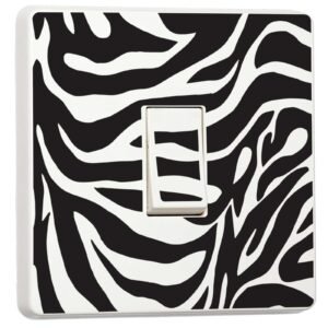 Zebra Black & White Decorative Design for Single Light Cover