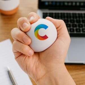 Custom Printed White PU Foam Stress Balls